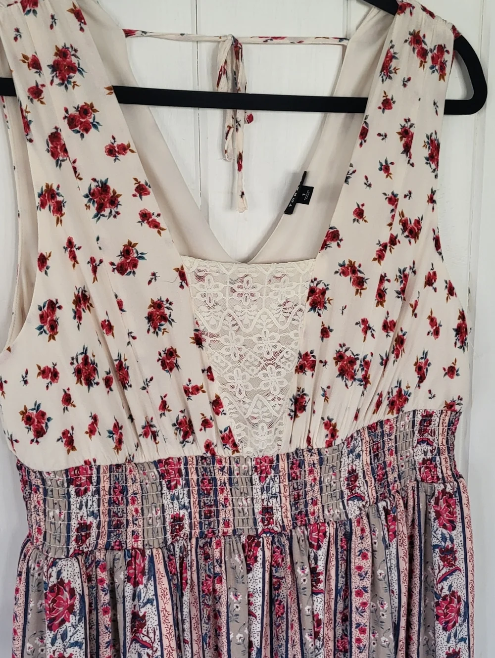 Torrid Maxi Gauze Lace Inset Hi Low Cottagecore Tank Dress - Picture 7 of 9